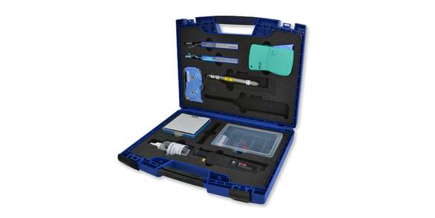 Fiber optic inspection and cleaning kit